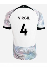 Liverpool Virgil van Dijk #4 Voetbaltruitje Uit tenue 2022-23 Korte Mouw